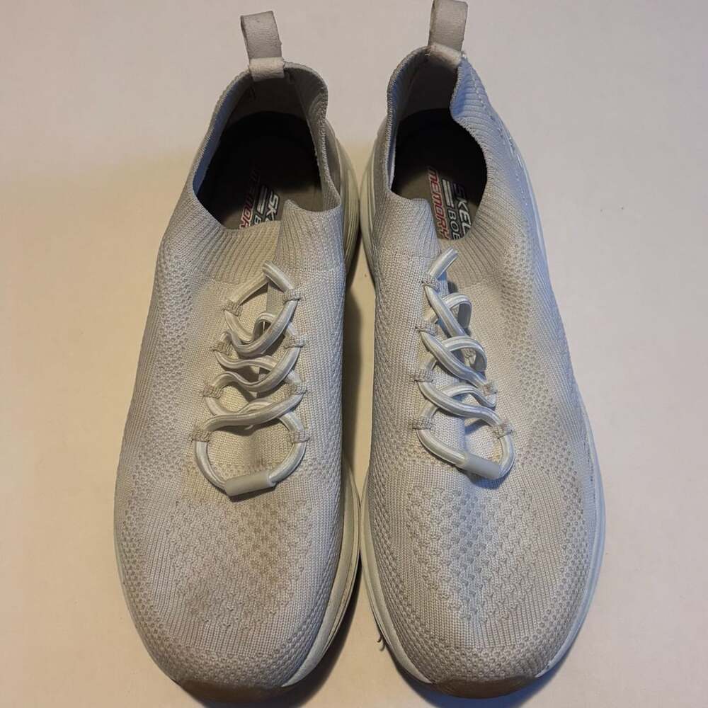 Skechers BOBS Sparrow 2.0 Allegiance Crew Off-White Knit Slip-On Sneaker US 8